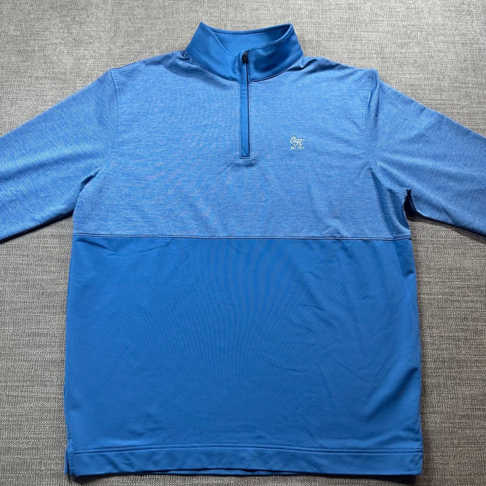 FootJoy Quarter Zip Pullover Mens Medium Blue  Performance Golf Top
